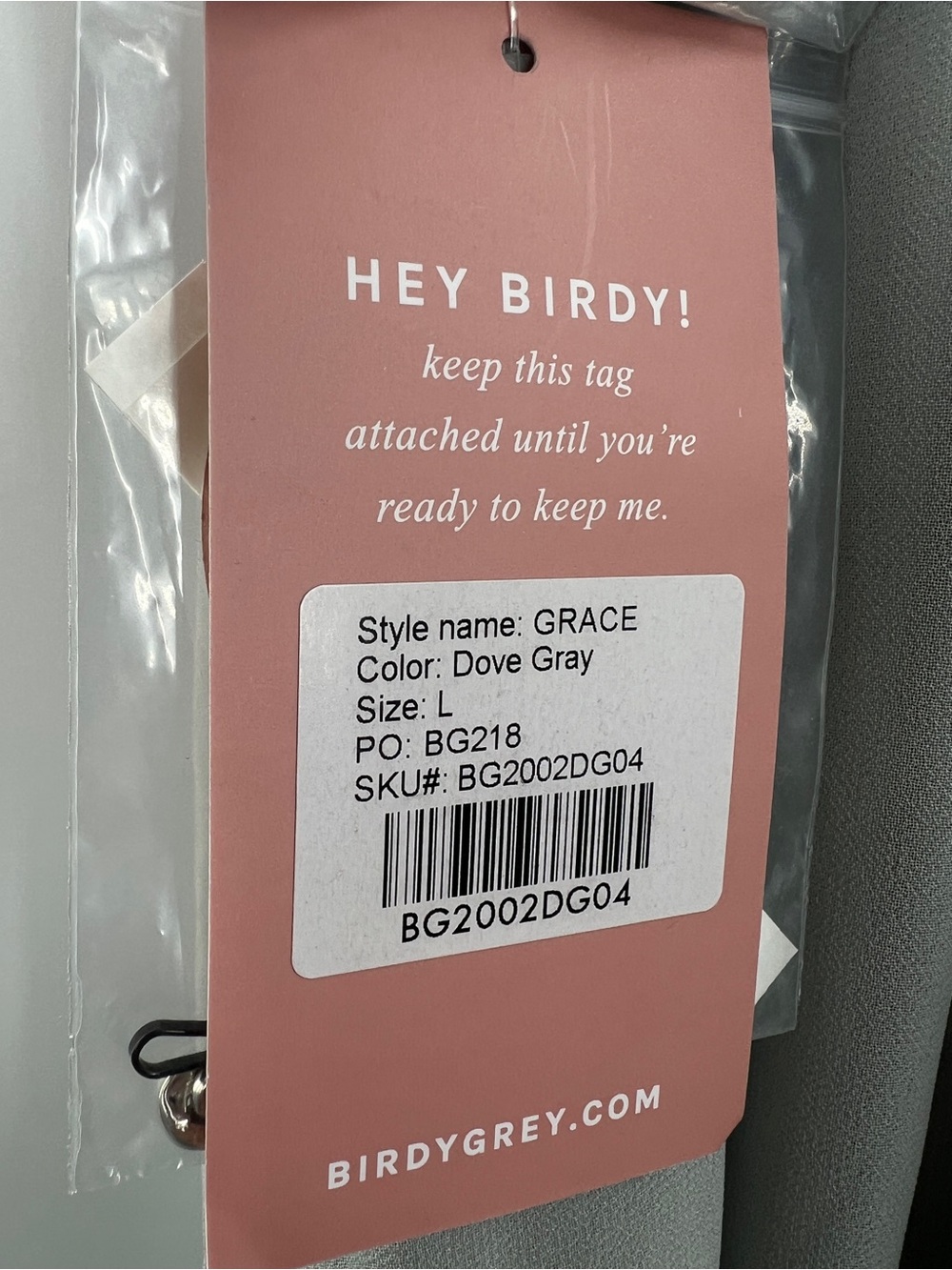 Birdy Grey NWT Grace Covertible Dress in Chiffon Dove Gray size Large - Picture 6 of 15